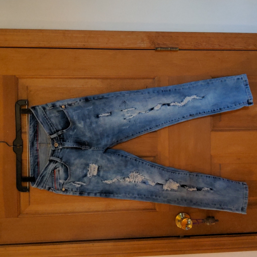 NX3 Very Distressed Skinny Jeans Child Size M - Picture 2 of 8